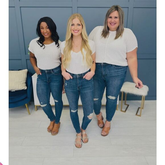 EXCELLENT DISTRESSED CONDITION SIZE 27 JUDY BLUE JEANS - Picture 1 of 8